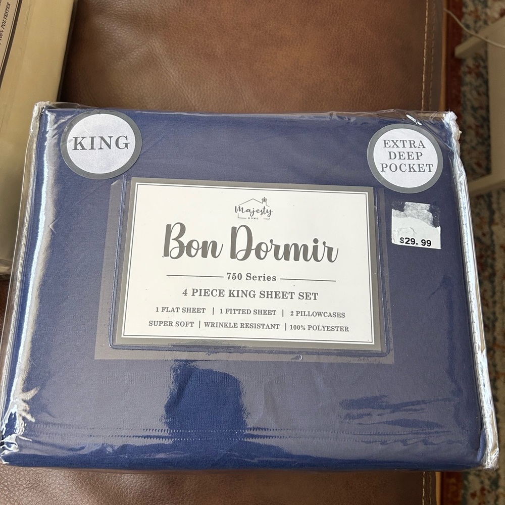 Bon Dormir 4-piece King Sheet Set